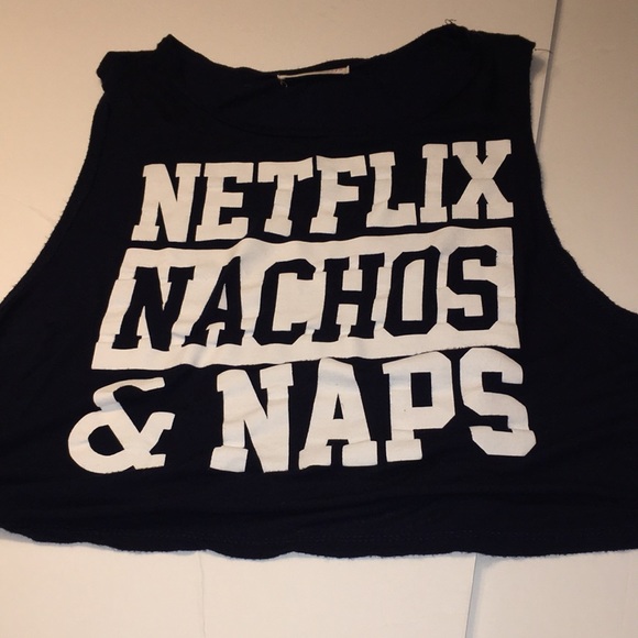Papaya Tops - Papaya  Netflix Nachos and Naps muscle sleep shirt